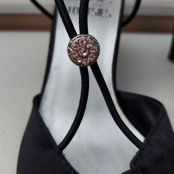 Black MOOTSIE TOOTSIES DRESS SHOE with rhinestones - Picture 3 of 6